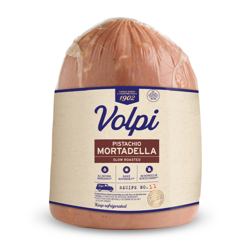Pistachio Mortadella Slow Roasted Volpi Foods 1