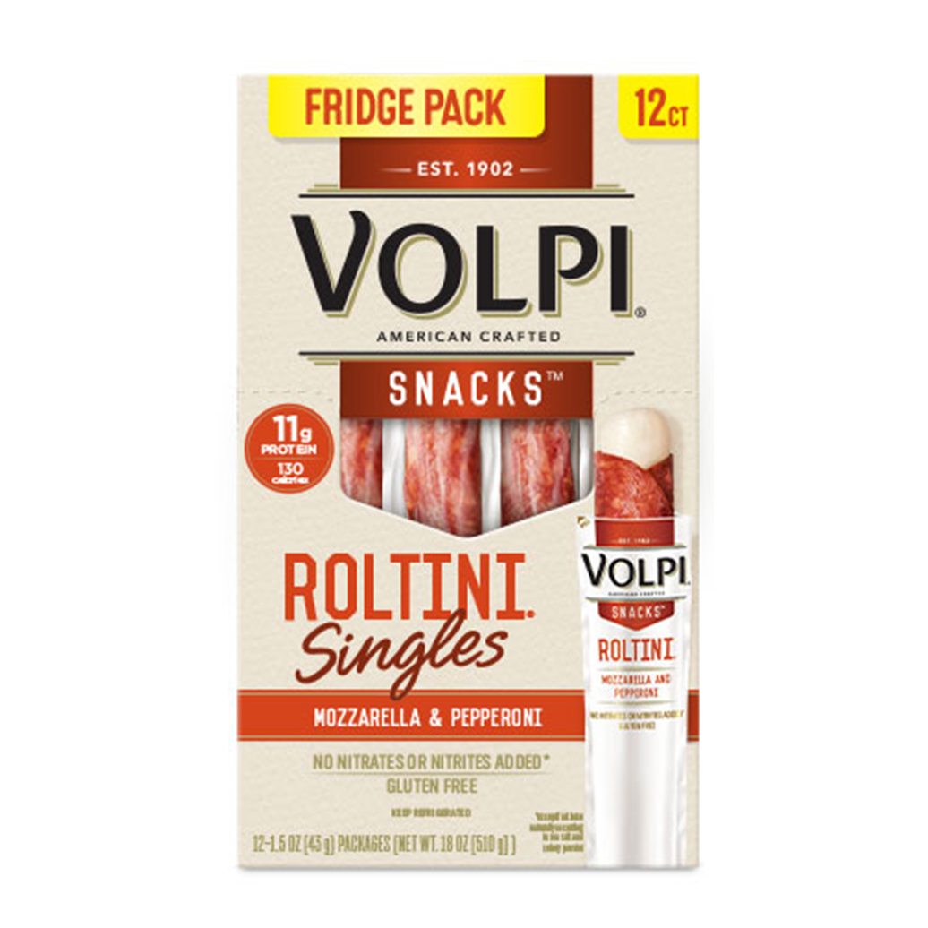 Roltini Singles with Mozzarella & Pepperoni Snack Food Volpi Foods