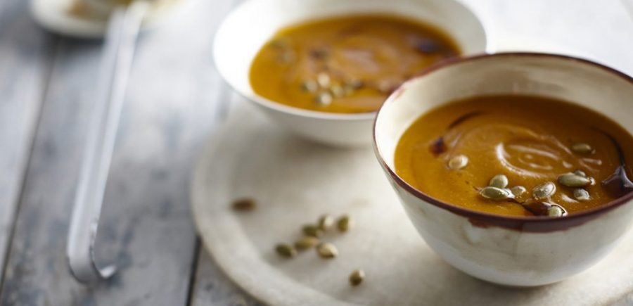 Curried Red Kuri and Chestnut Soup