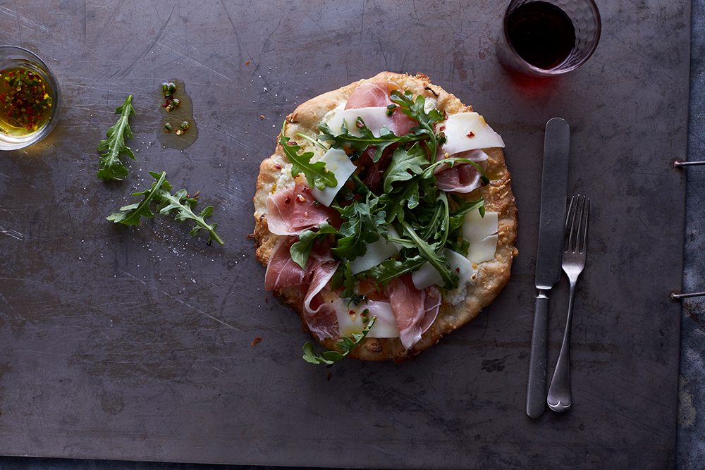 Prosciutto and Arugula Pizza Volpi Foods