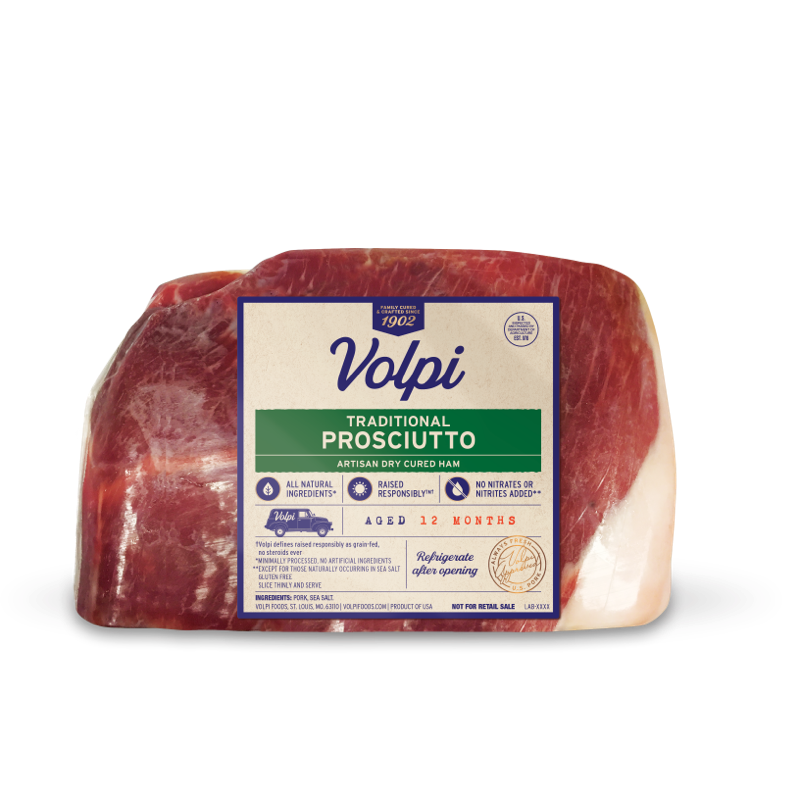 Traditional Prosciutto Artisan Dry Cured Ham Volpi Foods 1