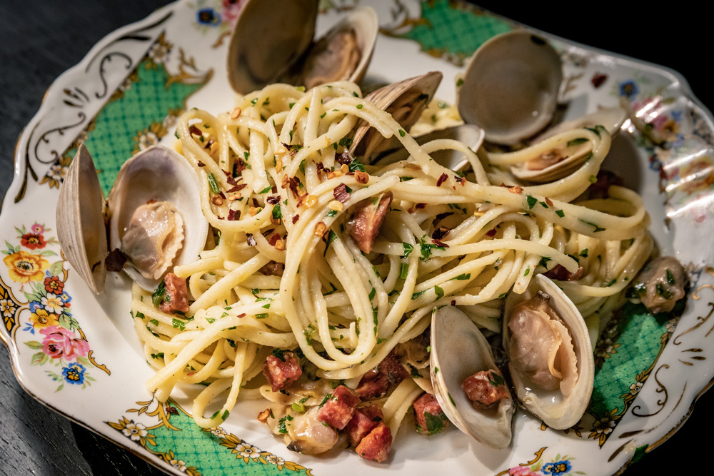 Linguine With Clams And Chorizo Volpi Foods