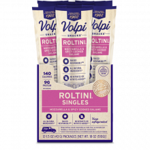 Roltini 12ct Mozzarella And Spicy Cooked Salame 85552 Volpi Snack