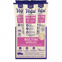 Roltini 12ct Mozzarella And Spicy Cooked Salame 85552 Volpi Snack