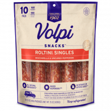 Roltini Singles Mozzarella Uncured Pepperoni Volpi Snacks Volpi Foods