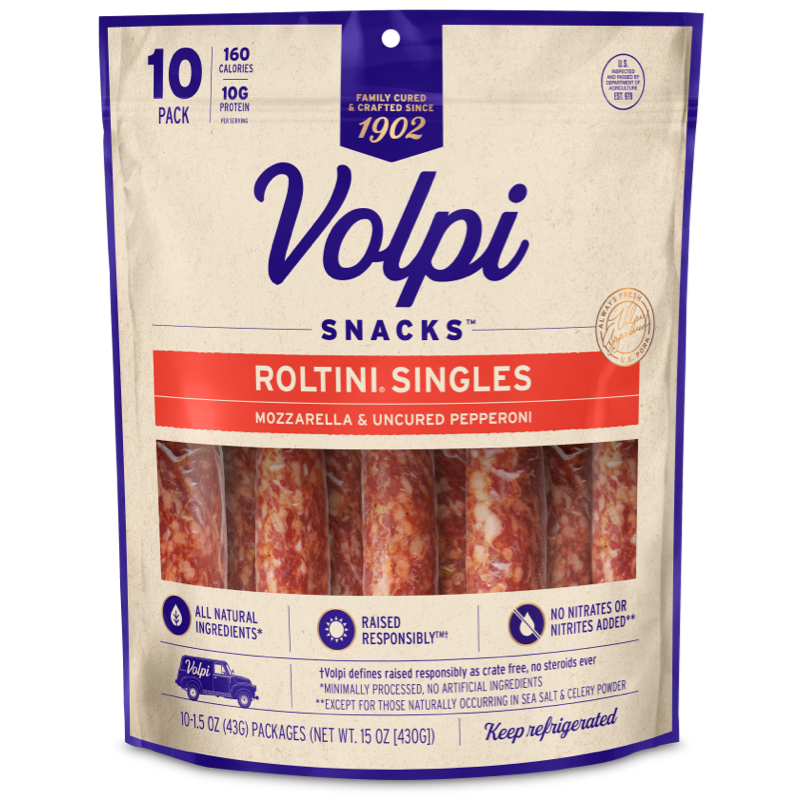 Roltini Singles With Mozzarella & Pepperoni 15 oz. Volpi Foods
